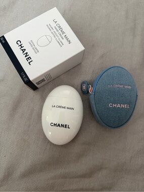 Nwt Chanel beauty limited edition denim handcream with case
